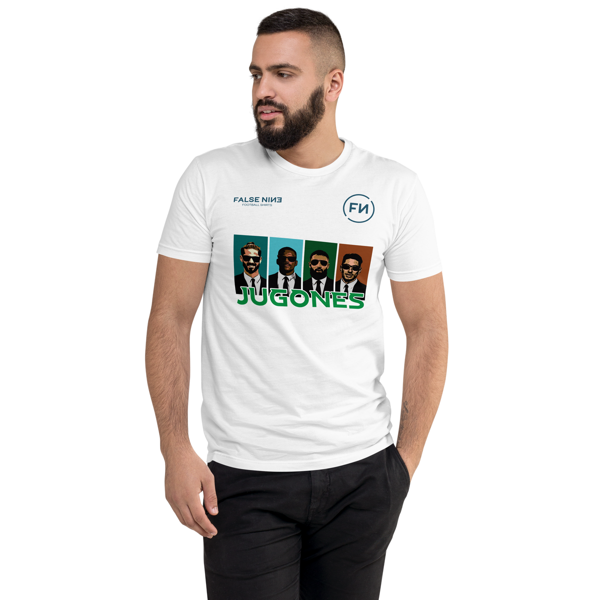 Camiseta Premium | RBB | Jugones 01 | Blanca